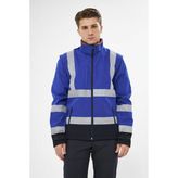 Orange Safety Saks Mavi Softshell Mont Reflektörlü