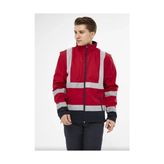 Orange Safety Softshell Mont Reflektörlü Kolları Çıkmalı Kırmızı