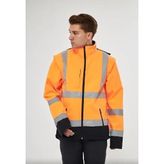 Orange Safety Softshell Mont Reflektörlü - Turuncu - 3XL