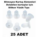 Oratek Canon Pixma MP-240 /canon PG-510/CL-511 Siyah ve Renkli Kartuş dolumu Için Özel Kartuş Tıpası 25 Adet - Beyaz