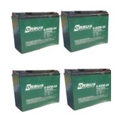 Orbus 12V 24 Amper (Dik) Elektrikli Bisiklet Aküsü 4'lü Paket