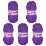 Ören Bayan Dora Örgü İpi - Mor - 5'Li Paket - ( Renk Kodu : 059)