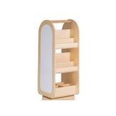 Orfis Kids Montessori Huş Ahşap Yazı Tahtalı Döner Çocuk Kitaplık 90 Cm - Bej
