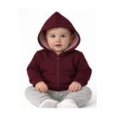 OrganicKid Cranberry Bebek Bordo Kapüşonlu Sweatshirt