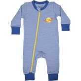 Organickid Mix Bebek Mavi Fermuarlı Tulum
