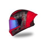Origine Pista Mugello Mat Siyah-Kırmızı-Antrasit Kask Gökkuşağı Vizörlü