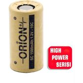Orion 1.2V NI-CD SC 1500 mAh HP Şarj Edilebilir Pil