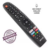 (Orjinal Ses Komutlu) Onvo Profilo Saba Ses Komutlu Android Smart Led Tv Kumanda
