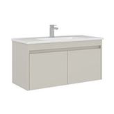 Orka Arno 100 Cm Kapaklı Lavabolu Banyo Alt Dolabı Bej