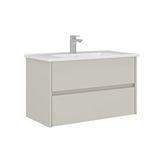Orka Arno 85 Cm Çekmeceli Lavabolu Banyo Alt Dolabı Bej