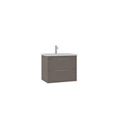 Orka Clay 65 Cm Çift Çekmeceli Lavabolu Banyo Alt Dolabı Kahverengi