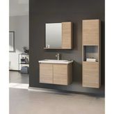 Orka Düden 80 Cm Mdf Kapaklı Meşe Banyo Dolabı Takımı Ve Boy Dolabı