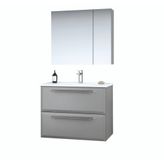 Orka Nuvola 80 cm Parlak Lake Gri Banyo Dolabı Takımı