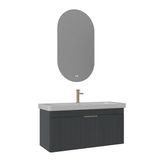 Orka Procida 105 Cm Mat Antrasit Banyo Dolabı Takımı