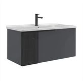 Orka Pure 80 Cm Mat Antrasit Banyo Dolabı Alt Modül Ve Lavabo