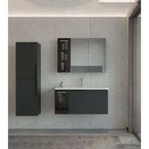 Orka Pure 80 Cm Mat Antrasit Banyo Dolabı Takımı Ve Boy Dolabı