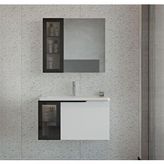 Orka Pure 80 Cm Mat Beyaz Banyo Dolabı Takımı Çok Renkli