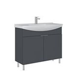Orka Purus 100 Cm Ayaklı Lavabolu Banyo Alt Dolabı Antrasit