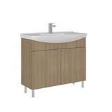 Orka Purus 100 Cm Ayaklı Lavabolu Banyo Alt Dolabı Meşe