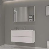 Orka Side 100 cm Mdf Cekmeceli Beyaz Banyo Dolabi Takımı