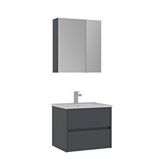 Orka Side 65 cm Antrasit Çekmeceli Banyo Dolabı Takımı