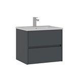 Orka Side 65 Cm Çekmeceli Lavabolu Banyo Alt Dolabı Antrasit