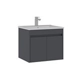 Orka Side 65 Cm Kapaklı Lavabolu Banyo Alt Dolabı Antrasit