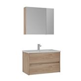 Orka Side 85 Cm Çekmeceli Banyo Dolabı Takımı Meşe