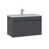 Orka Side 85 Cm Kapaklı Lavabolu Banyo Alt Dolabı Antrasit