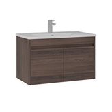 Orka Side 85 Cm Kapaklı Lavabolu Banyo Alt Dolabı Ceviz