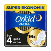 Orkid Ultra Extra Gece Extra Boy 4 16'lı Ped