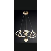 ORM Helezon Orta Kristal Toplu Led Avize Altın