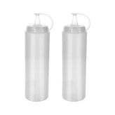 Orret Home 2 Adet Sos Şişesi 700 Ml Plastik Yağlık Sirkelik Ketçap Mayonez Sızdırmaz Sosluk Yağdanlık,BPA İçermez (Şeffaf)