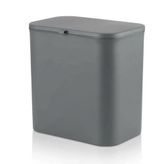 Orret Home Dolap Kapağına Asılabilir 15 Litre Çöp Kovası, Duvara Yapıştırılabilir Çift Tarafa Açılabilir Mutfak Çöp Kutusu, Banyo Çöp Kovası, Kapaklı Asma Çöp Kovası Organizer (Gri)