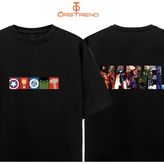 Ors Trend Marvel Avengers Baskılı Oversize Tişört - 0-Siyah