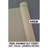 Örtücüm Krem Kaymaz Kaydırmaz Pvc Dolap İçi Raf Örtüsü Buzdolabı Çekmece Kaymaz Çok Amaçlı Mutfak