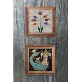 Oscar Stone Decor Ahşap Çerçeveli Taş Duvar Dekoru 28X28 Cm 2'Li Set (1213-499) Şahmeran Ebruli 2Prmt-178