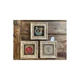 Oscar Stone Decor Çerçeveli Taş Duvar Dekoru Tablo 3'Lü Set 20X20 Cm Şahmeran Hayat Ağacı Fatma Ana 3Cdd-40-351
