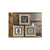 Oscar Stone Decor Çerçeveli Taş Duvar Dekoru Tablo 3'lü Set 20x20 Şahmeran Hayat Ağacı Fatma Ana Eli 3CDD-40-341