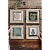 Oscar Stone Decor Çerçeveli Taş Tablo 20X20Cm 4'Lü Set(7774-1213-1090-114) Şahmeran Yaşam Fatma Ana 4-4Cdd-029