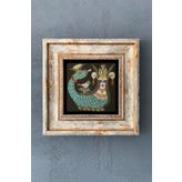 Oscar Stone Decor Şahmeran Tablo-çerçeveli Taş Tablo 20x20 Cm-wall Decor- CDD-40-1213
