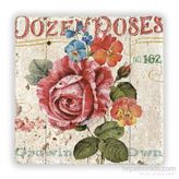 Oscar Stone Dozen Roses 20x20cm Taş Tablo