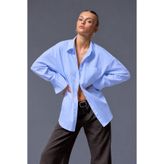 oshebu Kadın Oversize Salaş Poplin Cepli Gömlek