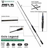 Oslo Legend 210CM 7-30GR Spin Olta Kamışı - Siyah