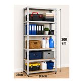 Osmanlı Raf 6 Katlı Çelik Elektrostatik Raf Sistemi, Depo, Arşiv, Kiler, Dosya, Market, Ayakkabı, Çiçek, Rafı Boyut: 31X93x200 Cm Kalınlık: 0,70 Mm