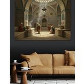 Osmanlıda Hamam Dekoratif Kanvas - Mdf Ahşap Tablo