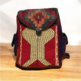 Otho Bag Etnik Kilim Desenli Büyük Boy Unisex Sırt Çantası - Kırmızı