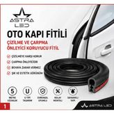 Oto Kapı Fitili Çizilme Çarpma Önleyici Araç Kapı Koruyucu Fitil Kit 5 Metre