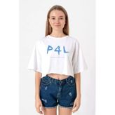 Outer Banks P4l Beyaz Kadın Crop Tshirt
