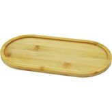Oval Ahşap Bambu Yağdanlık Altlık 12X23CM (4886)